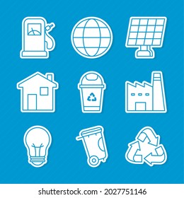 ecology and sustainable icon set