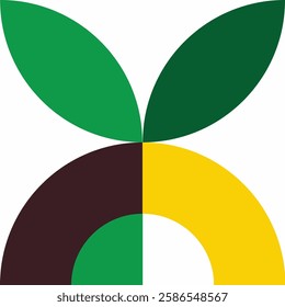 Ecology symbol earth nature geometry