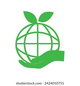 ecology symbol. green global environment concept, sign and symbol.