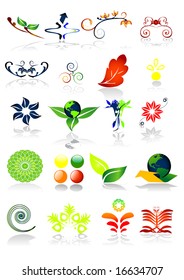 Ecology symbols - vector illustration -