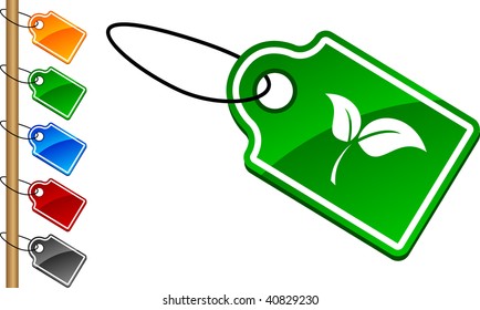  Ecology tag set. Vector illustration.