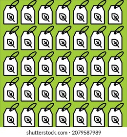 ecology tea bag icon pattern design 