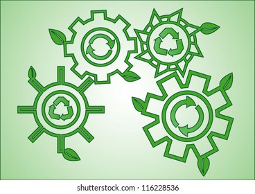 Ecology technology gears concept background