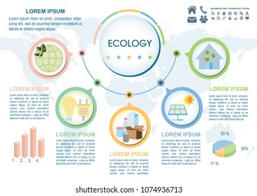 Ecology template design. Vector illustration.