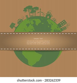 Ecology template. Vector illustration EPS 10