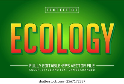 Ecology text editable style effect