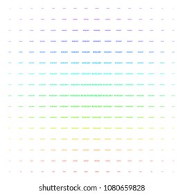Ecology Text icon spectral halftone pattern. Vector ecology text objects organized into halftone grid with vertical spectrum gradient. Designed for backgrounds, covers and abstraction effects.