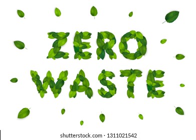 Ecology theme Happy Earth Day flyer template with lettering. Bright fresh green leaves concept. Poster, card, label, banner design. Stylish realistic background. 3d Vector illustration EPS10