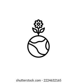 Ecology theme icon suitable for app, web or additional decoration in your project