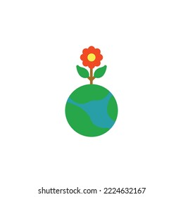 Ecology theme icon suitable for app, web or additional decoration in your project