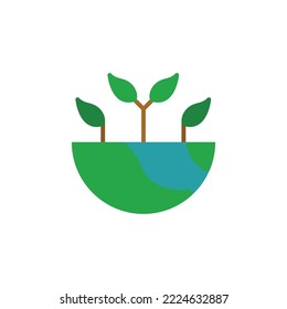 Ecology theme icon suitable for app, web or additional decoration in your project