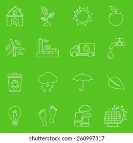 Ecology thin line icons