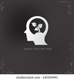 Ecology thinking  symbol,vector
