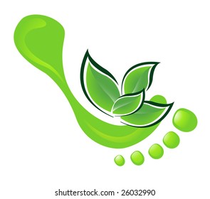 Ecology trace from a foot