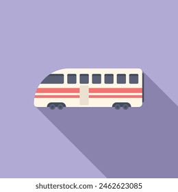 Ecology train icon flat vector. High speed move. Passenger journey