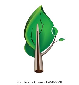 Ecology, tree symbols.