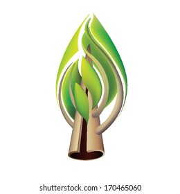 Ecology, tree symbols.