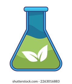 ecology tube test with leafs