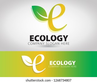 Ecology Vector E Letter Logo