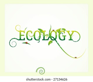 ecology. vector floral background.