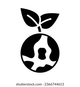 Ecology Vector Glyph Icon For Personal And Commercial Use.
