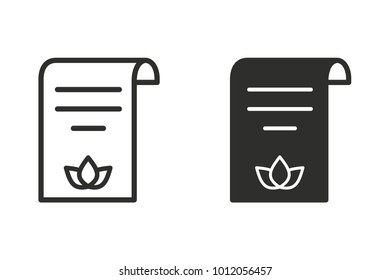 Ecology vector icon. Black illustration isolated on white background for graphic and web design.