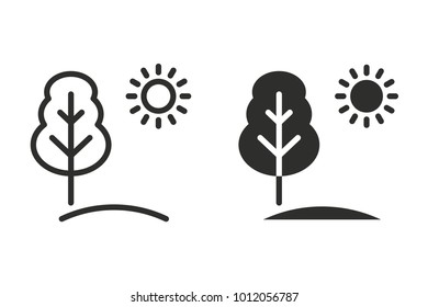 Ecology vector icon. Black illustration isolated on white background for graphic and web design.