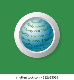 Ecology vector icon, button, ecology concept
