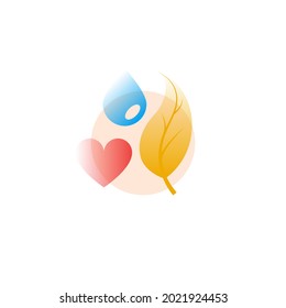 Ecology. Vector icon in gradient style