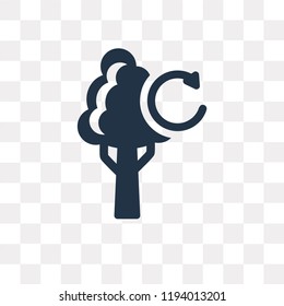 Ecology vector icon isolated on transparent background, Ecology transparency concept can be used web and mobile