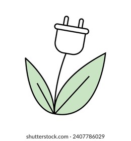 Ecology vector icon. Isolated on white background