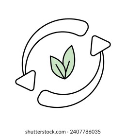 Ecology vector icon. Isolated on white background