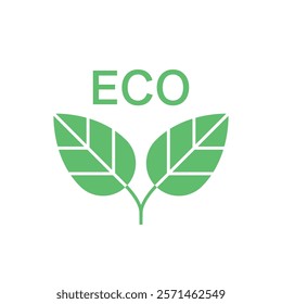 Ecology vector icon isolated on white background. Green planet graphic design concept