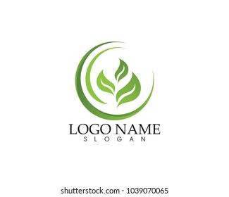 Ecology vector icon logo and symbols template