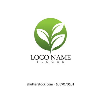 Ecology vector icon logo and symbols template