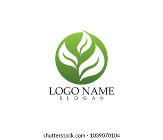 Ecology vector icon logo and symbols template