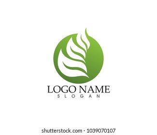 Ecology vector icon logo and symbols template
