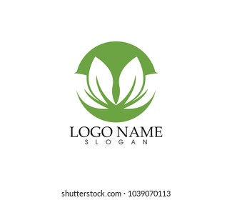 Ecology vector icon logo and symbols template