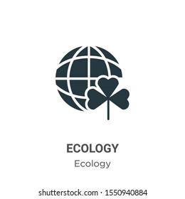 Ecology vector icon on white background. Flat vector ecology icon symbol sign from modern ecology collection for mobile concept and web apps design.