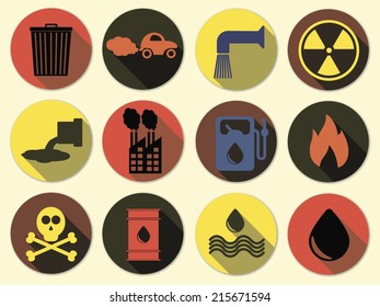 Ecology vector icon set