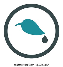 Ecology vector icon. Style is bicolor flat rounded symbol, soft blue colors, rounded angles, white background.