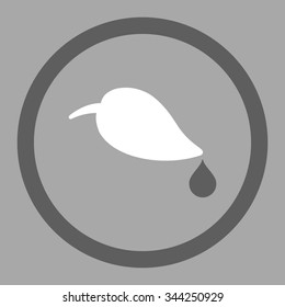 Ecology vector icon. Style is bicolor flat rounded symbol, dark gray and white colors, rounded angles, silver background.