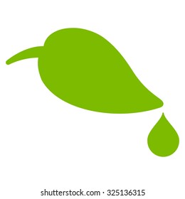 Ecology vector icon. Style is flat symbol, eco green color, rounded angles, white background.