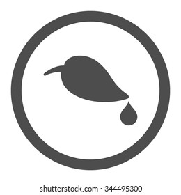 Ecology vector icon. Style is flat rounded symbol, gray color, rounded angles, white background.