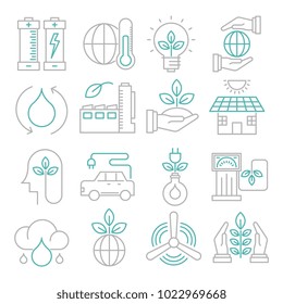 Ecology vector icons