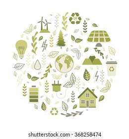  Ecology. Vector illustration