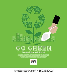 Ecology Vector Illustration Concept.EPS10