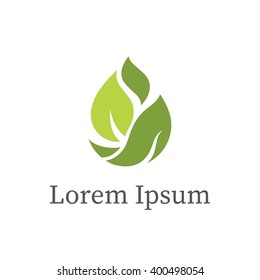 Ecology vector leaves icon.