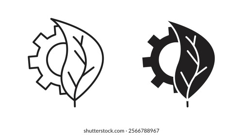 Ecology vector line icon illustration
