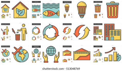 Icono de línea vector de ecología aislado en fondo blanco. Icono de línea de ecología para infografía, sitio web o aplicación. Icono escalable diseñado en un sistema de cuadrícula.